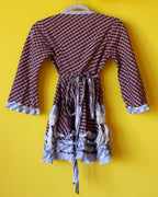 Odd Molly Checked Wrap Blouse