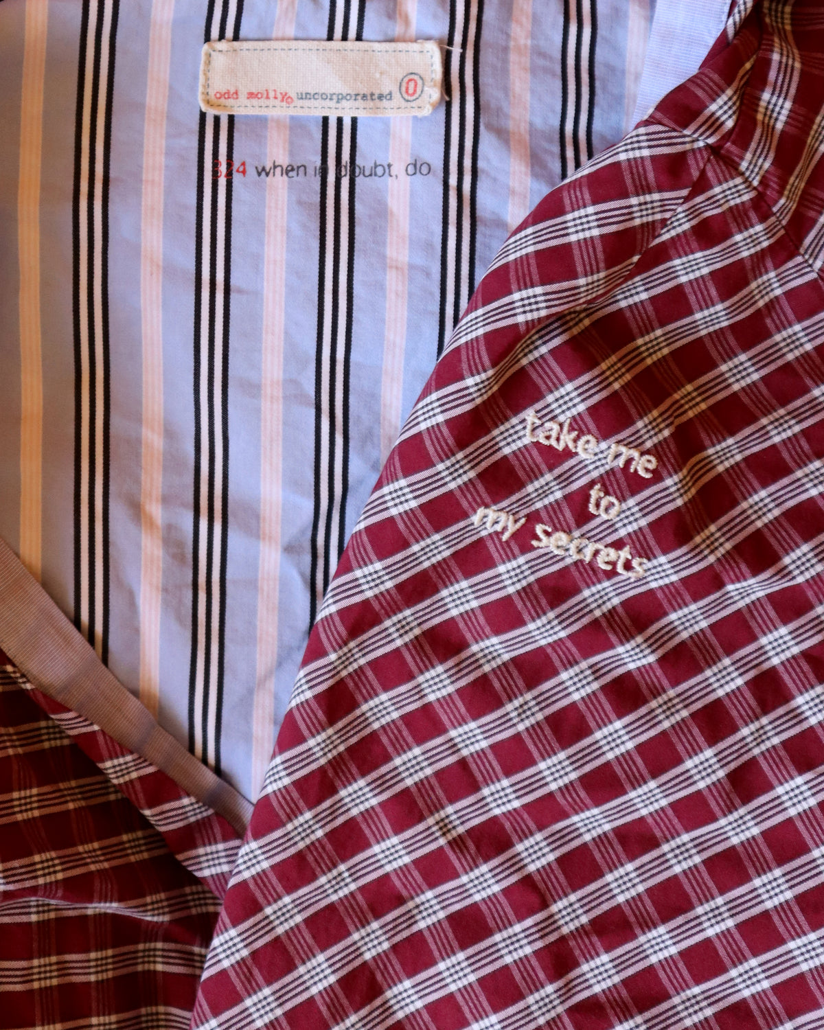 Odd Molly Checked Wrap Blouse