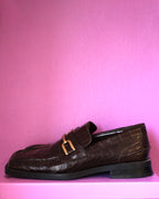 Brown Croc Loafers