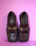 Brown Croc Loafers