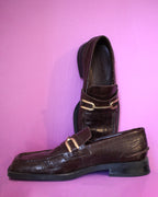 Brown Croc Loafers
